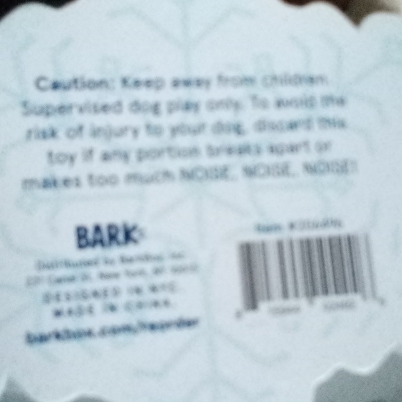 3/$30 NWT Bark Box Toys Christmas - Fluffy Sue - Tug-O-War Squeaky Crinkle Toy - Picture 6 of 7